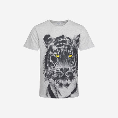 Men's short-sleeved tiger t-shirt, gray