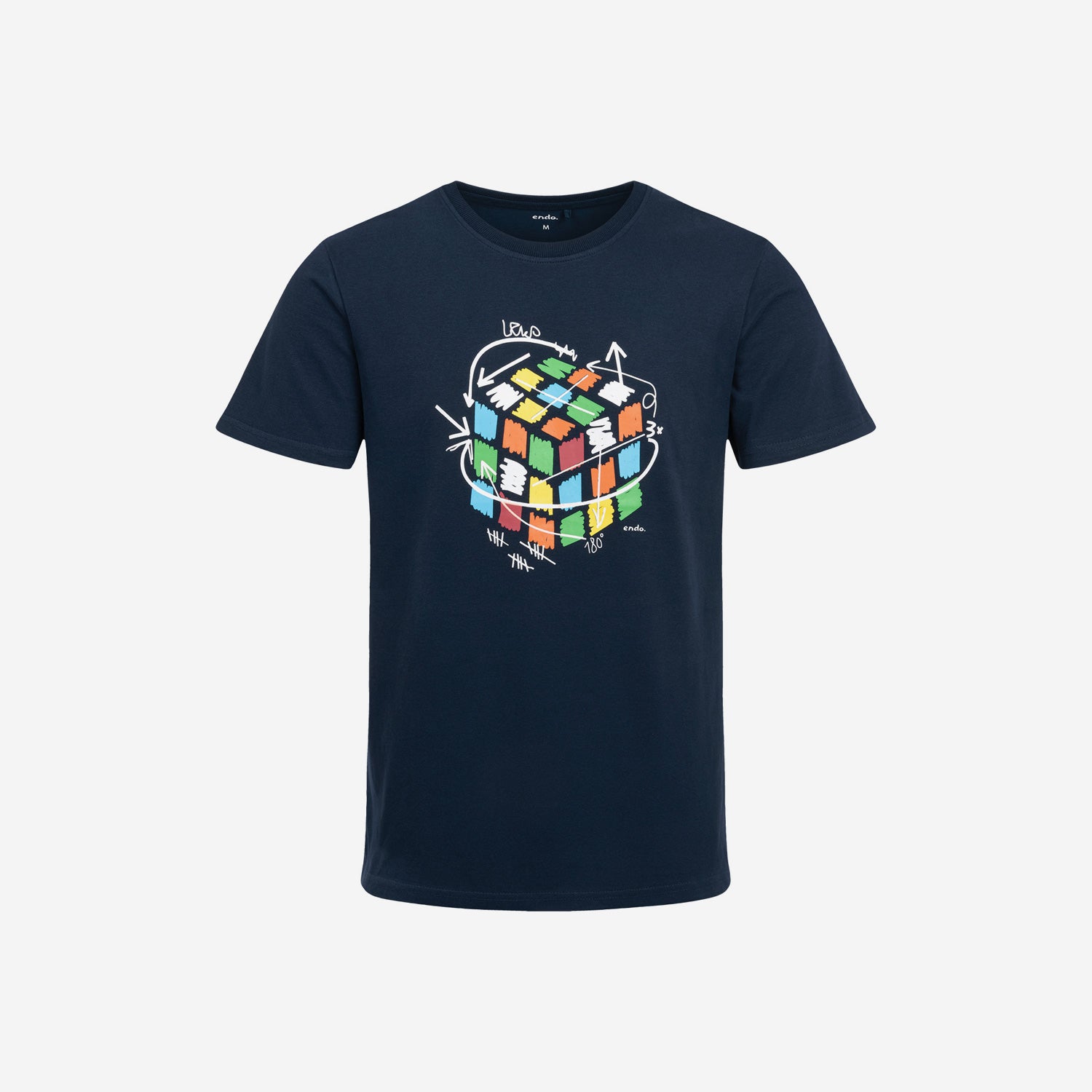 Męski t-shirt z krótkim rękawem, z kostką Rubika