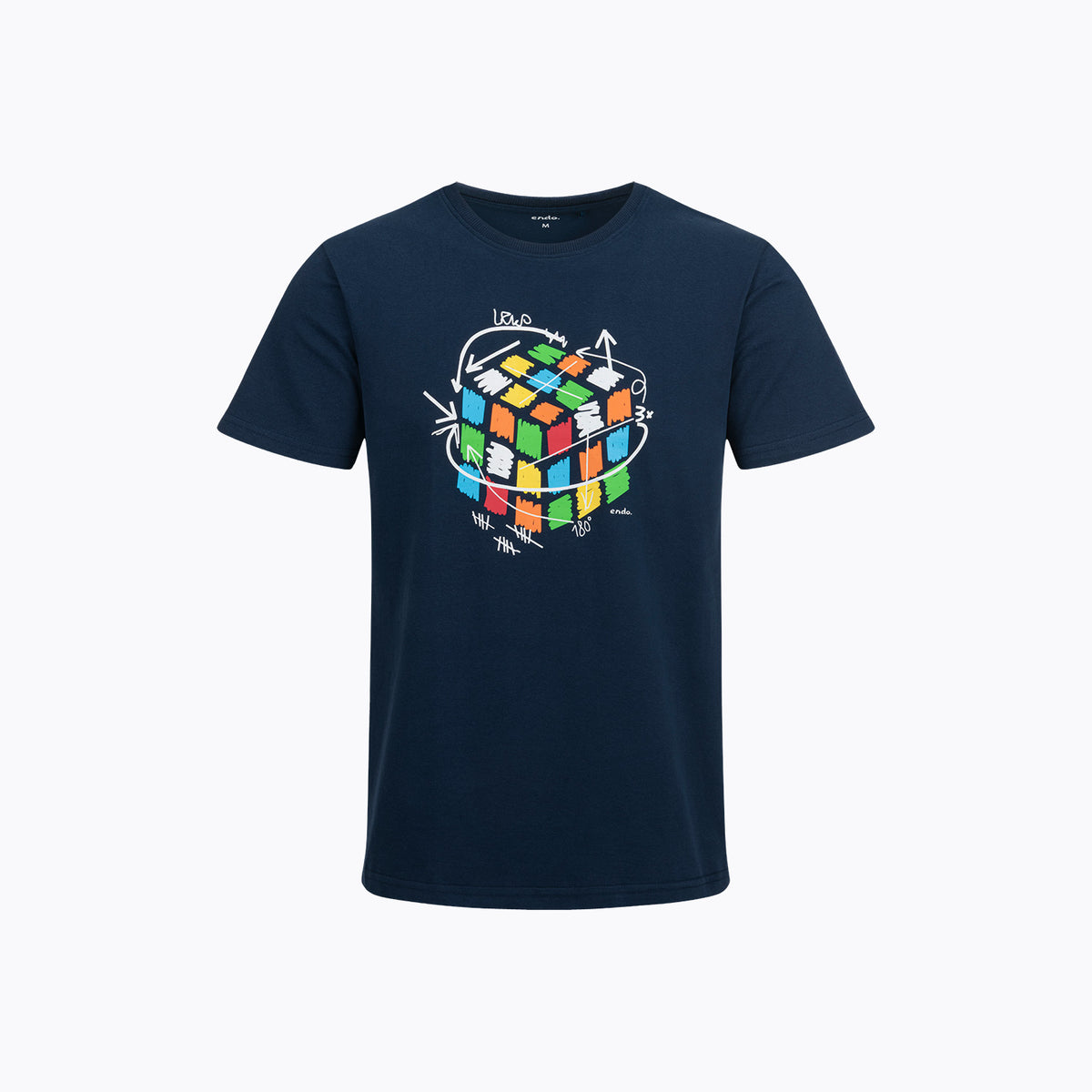 Męski t-shirt z krótkim rękawem, z kostką Rubika