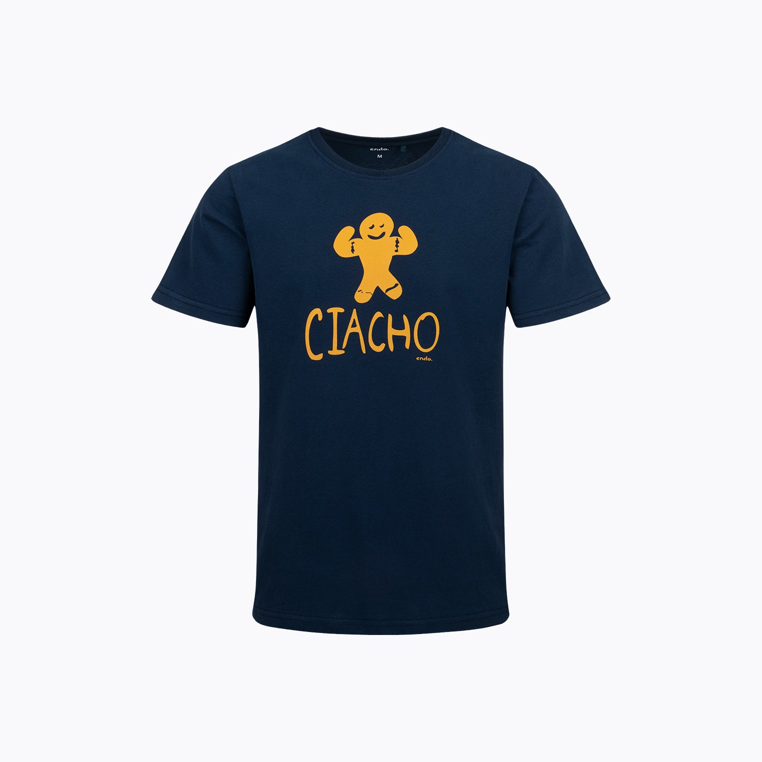 Męska piżama z krótkim rękawem, z napisem "CIACHO", granatowa