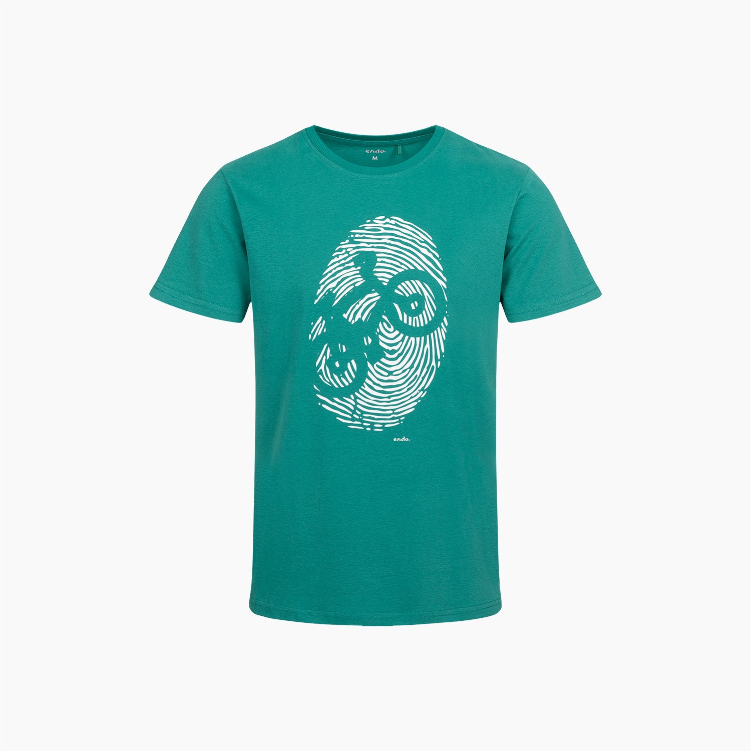 Męski t-shirt z krótkim rękawem, z motywem rowerowym, zielony