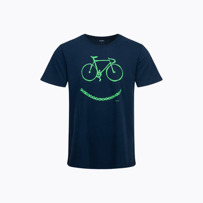 T-shirt męski granatowy rower