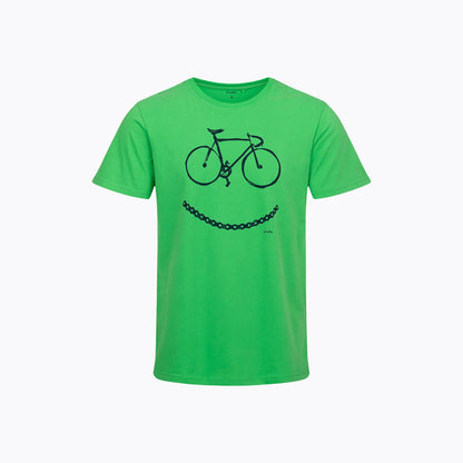 T-shirt męski z krótkim rękawem zielony rower
