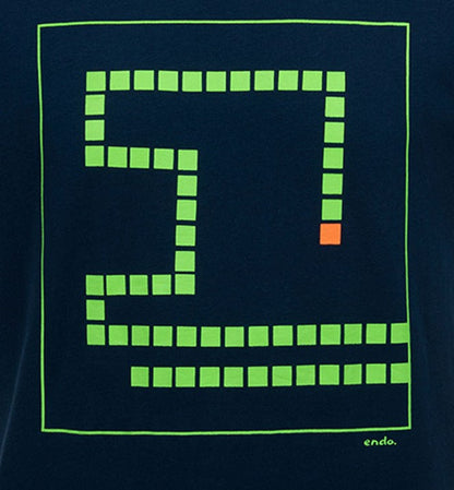 Męski t-shirt z krótkim rękawem, z motywem gry komputerowej, granatowy