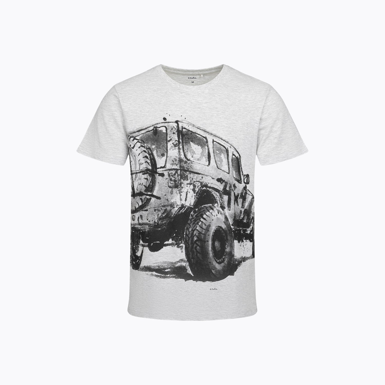 T-shirt męski jasnoszary 4x4