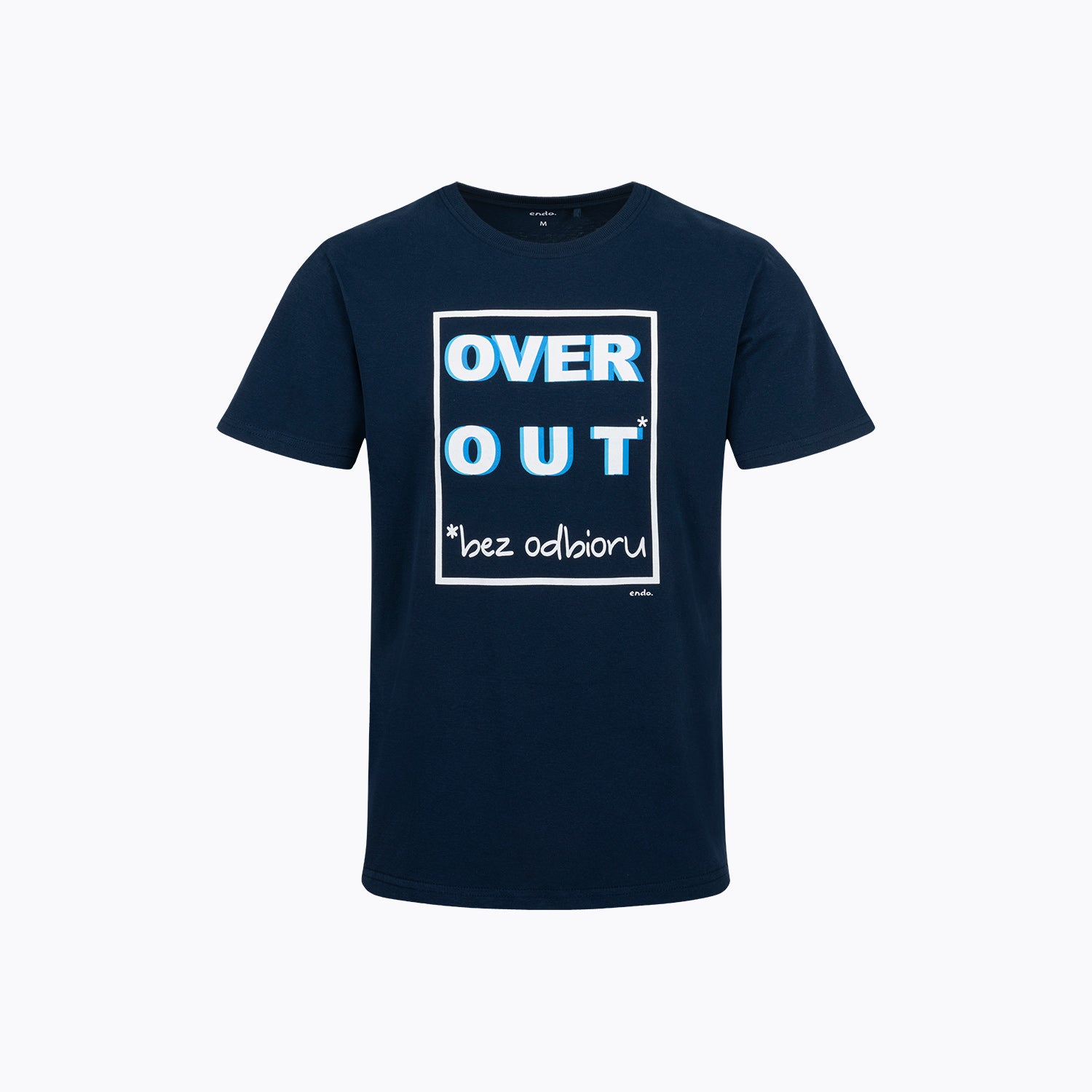 Męska piżama z krótkim rękawem, z napisem "bez odbioru", granatowa