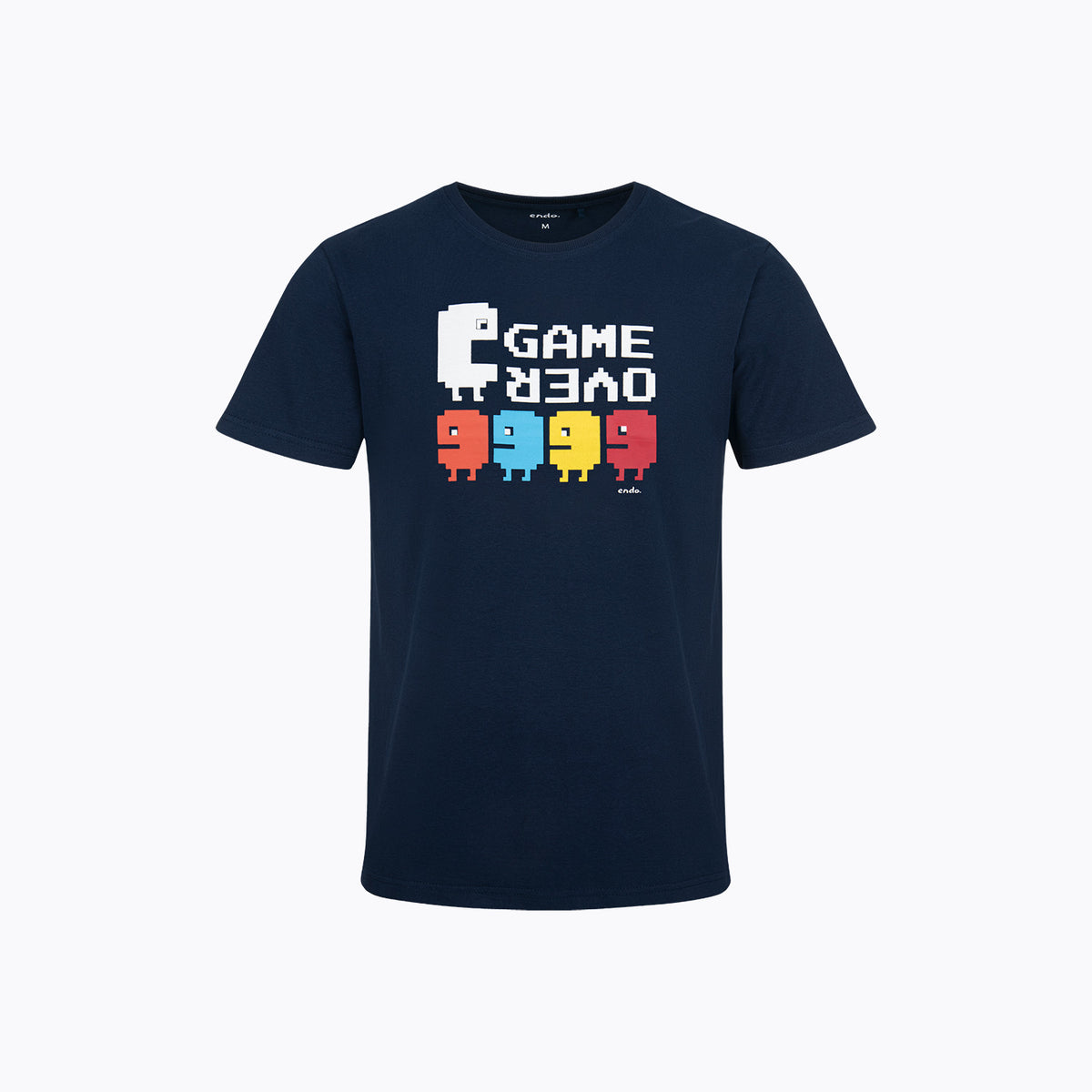 Męski t-shirt z krótkim rękawem, granatowy "game over"