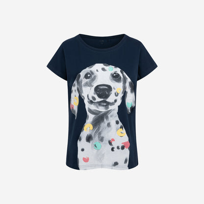 Damski t-shirt z krótkim rękawem, z dalmatyńczykiem