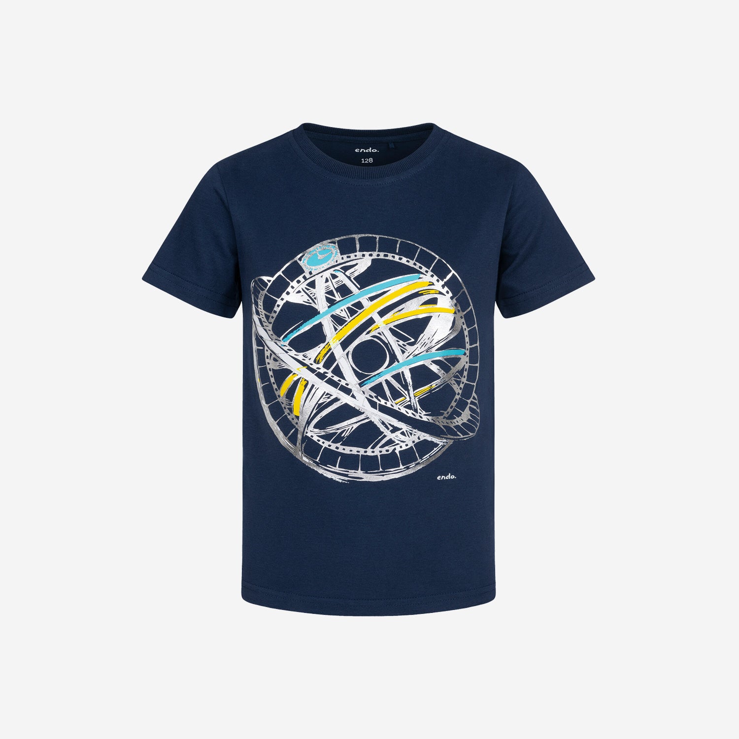 T-shirt z krótkim rękawem dla chłopca, z satelitą 9-13 lat