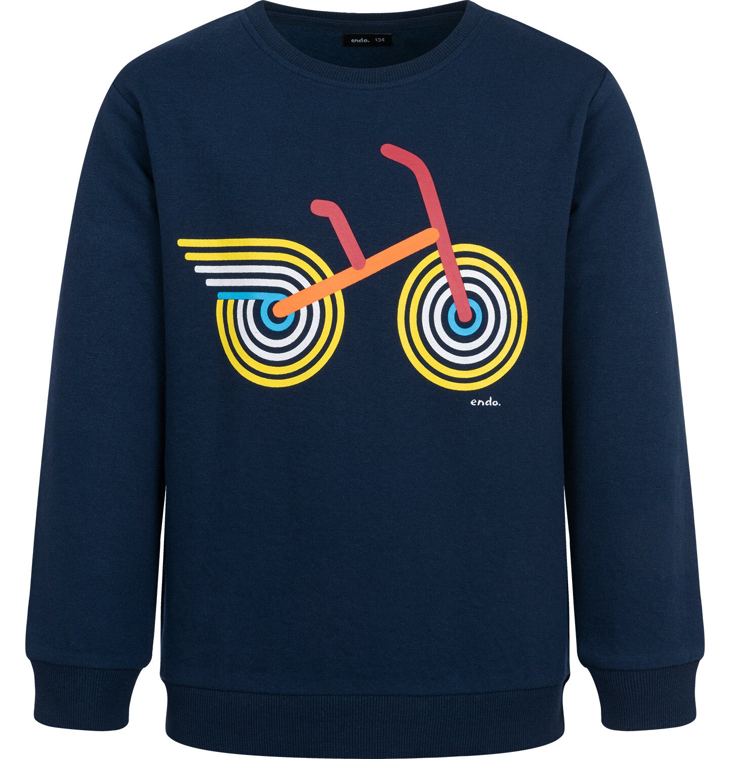 Bluza dla chłopca, z motywem rowerowym, granatowa