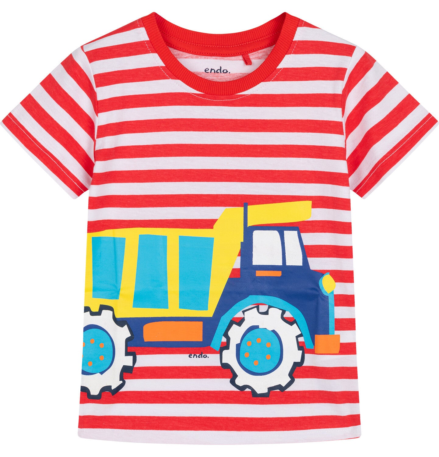 T-shirt z krótkim rękawem dla chłopca, z wywrotką, w paski 3-8 lat