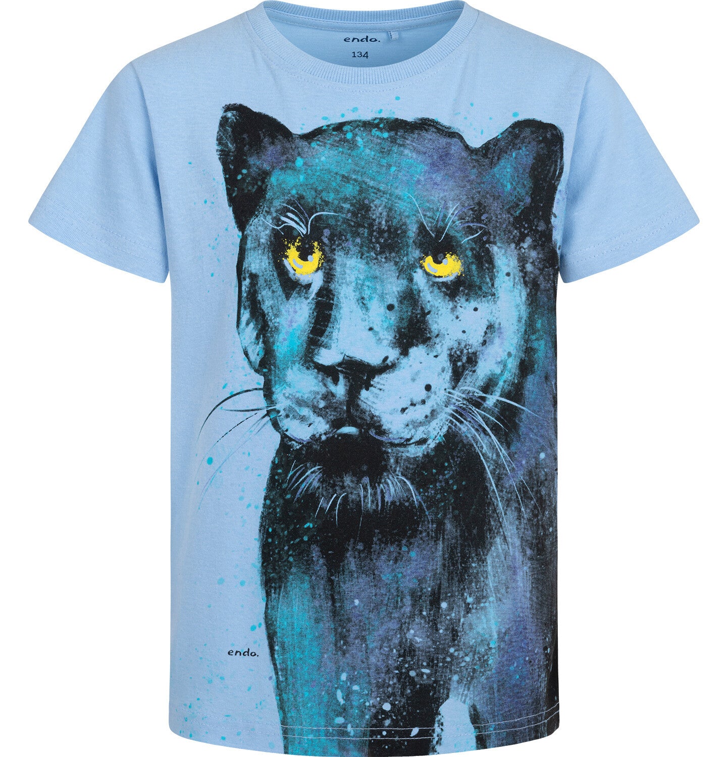 T-shirt z krótkim rękawem dla chłopca, z pumą, niebieski 9-13 lat