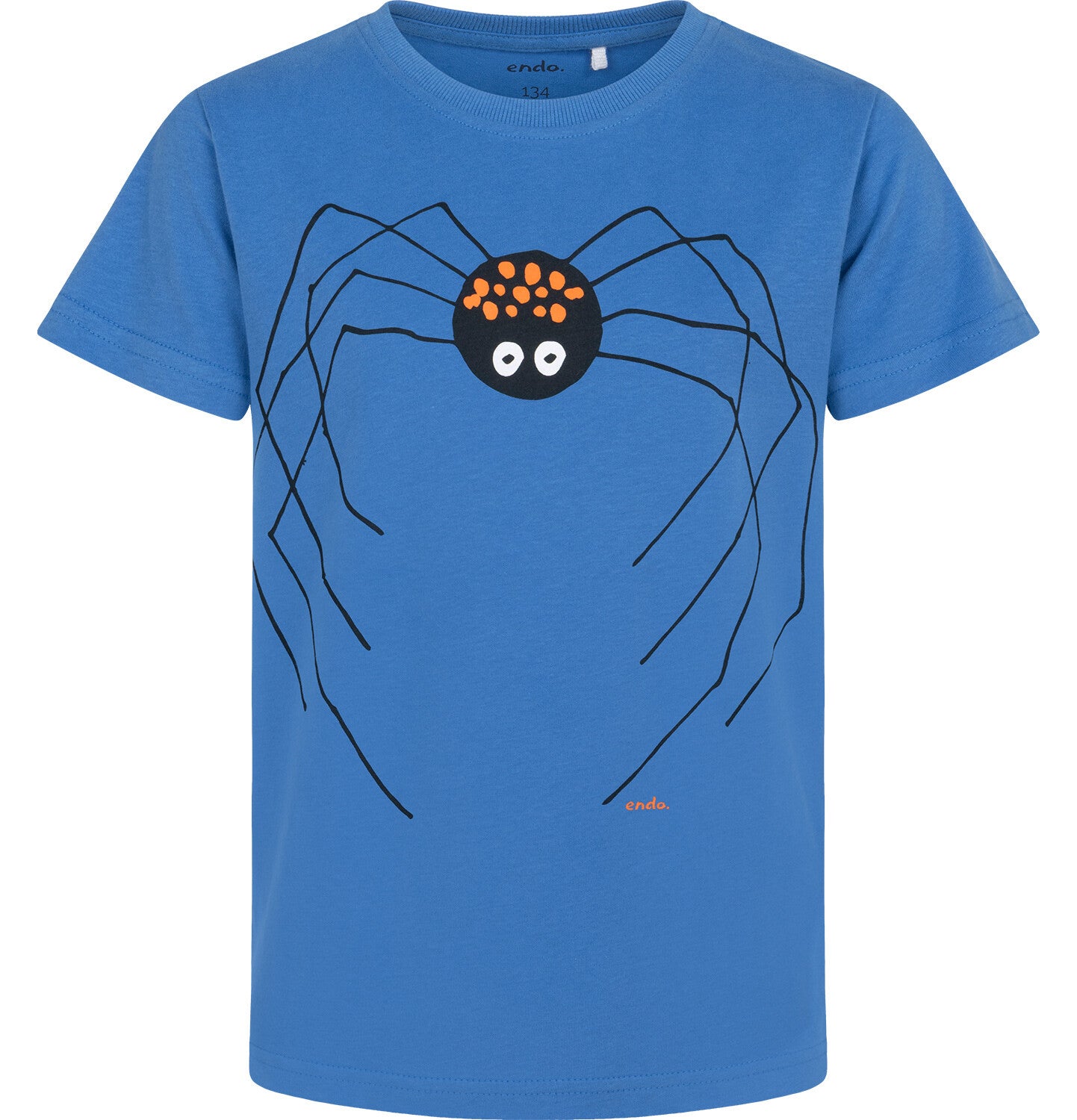 T-shirt z krótkim rękawem dla chłopca, z pająkiem, niebieski 9-13 lat
