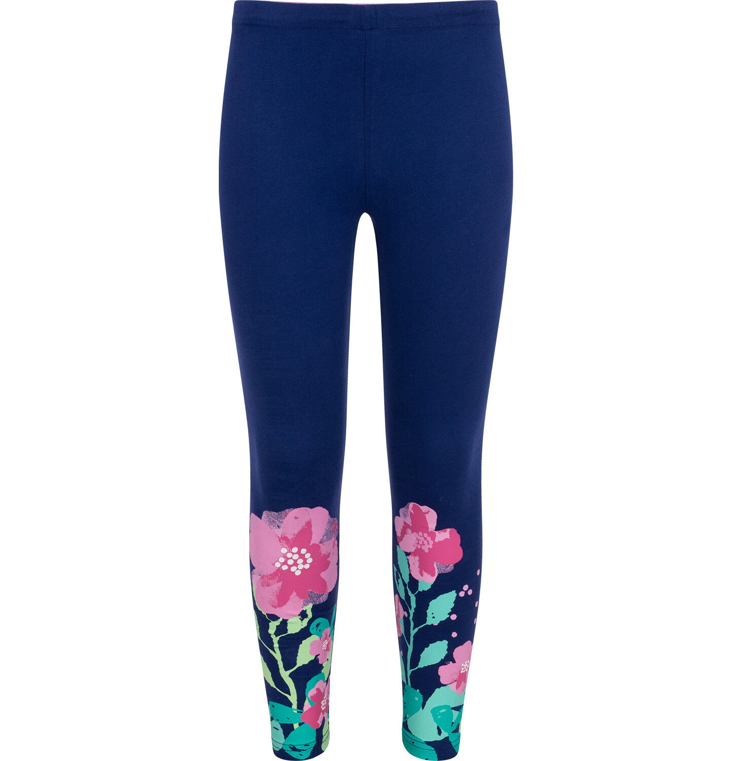 Leggings for girls, with a floral motif, 9-13 years old