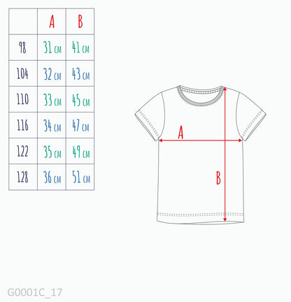 T-shirt z krótkim rękawem dla chłopca, z żółwiem 3-8 lat
