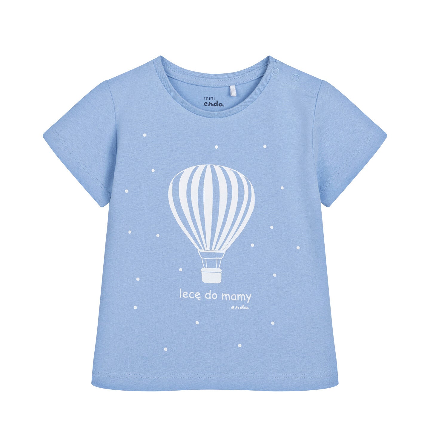 T-shirt for children up to 2 years old, with the inscription "I'm going to mommy", blue