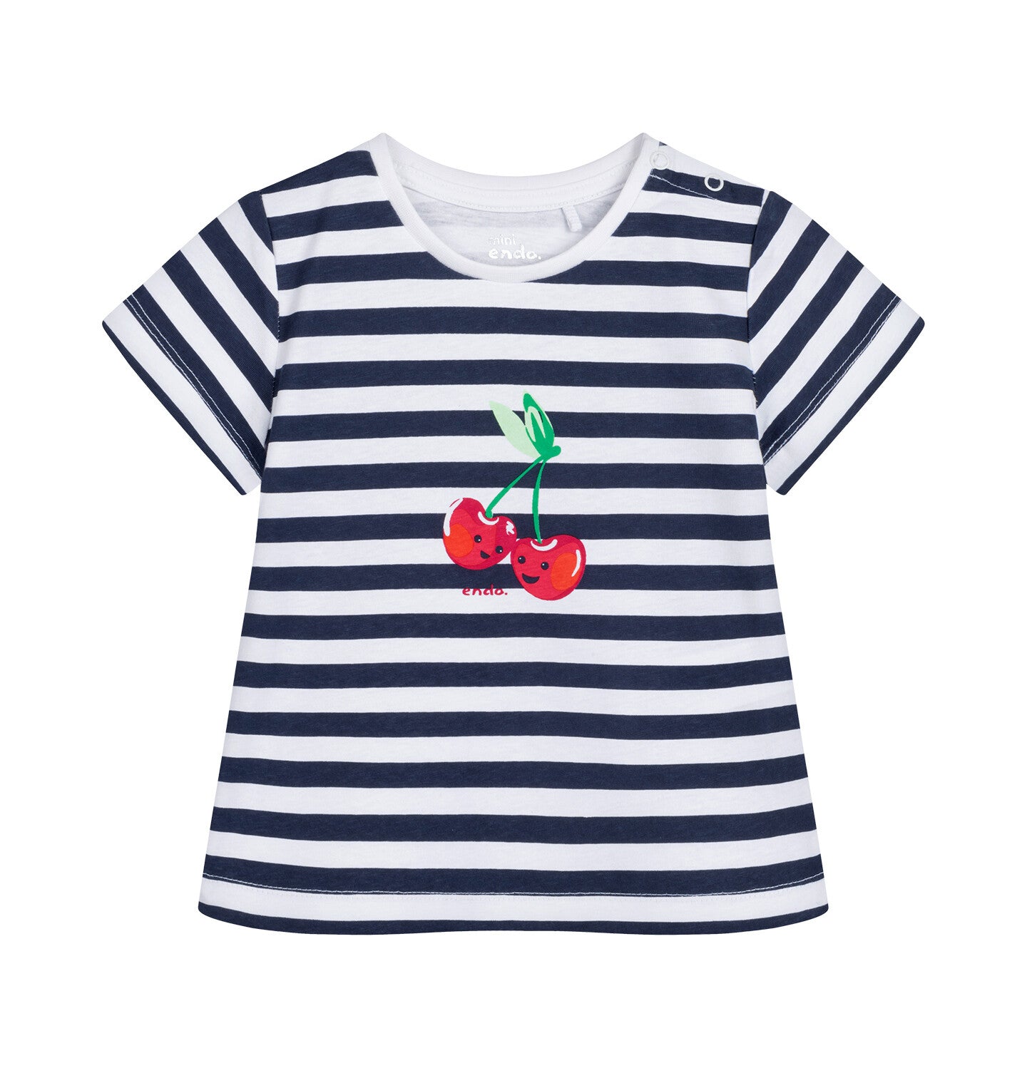 T-shirt for children up to 2 years old, with cherries, stripes