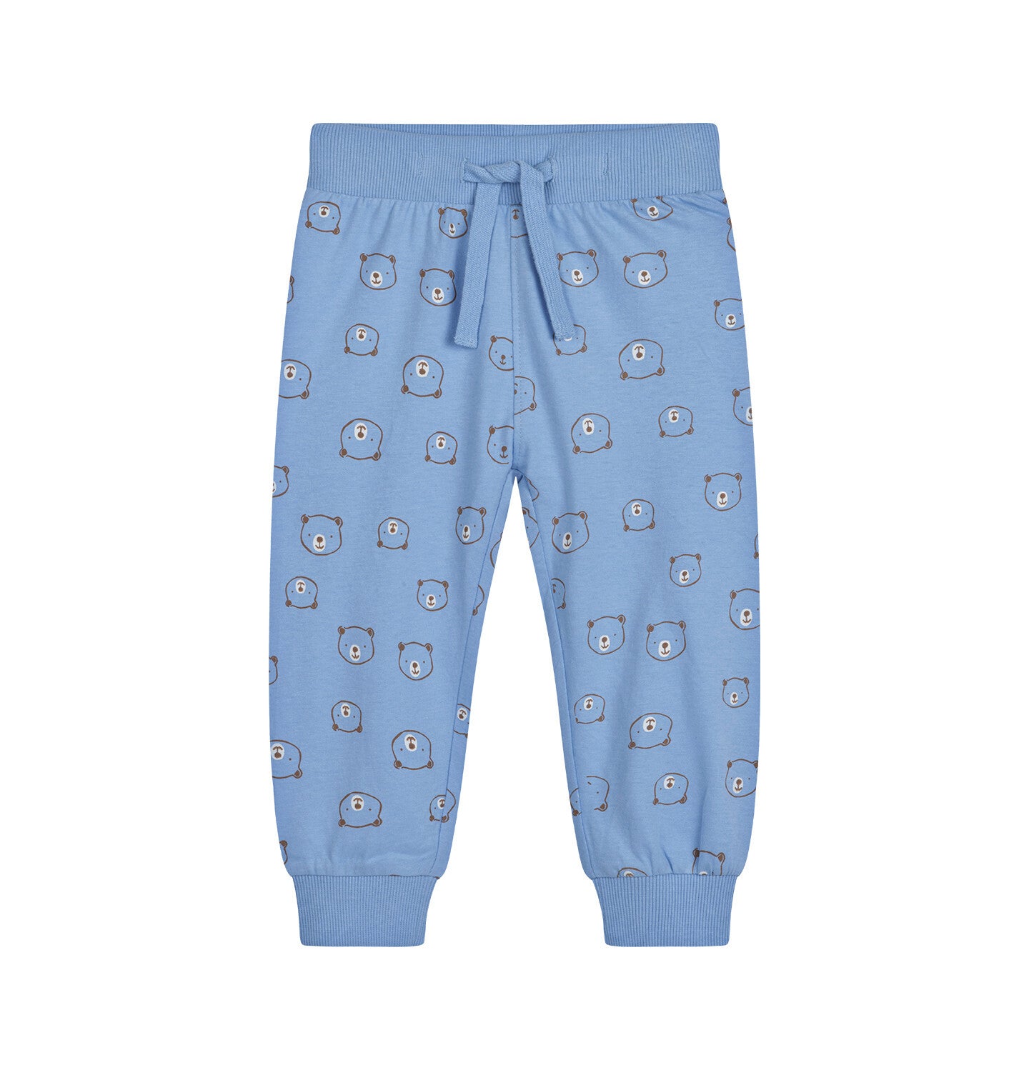 Teddy bear sweatpants for children up to 2 years old, blue