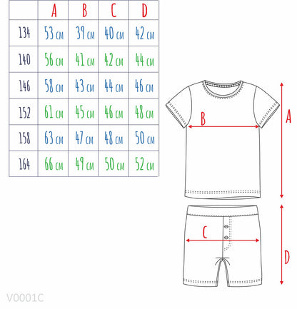 Piżama z krótkim rękawem dla chłopca, z rakietą kosmiczną, szara 9-13 lat