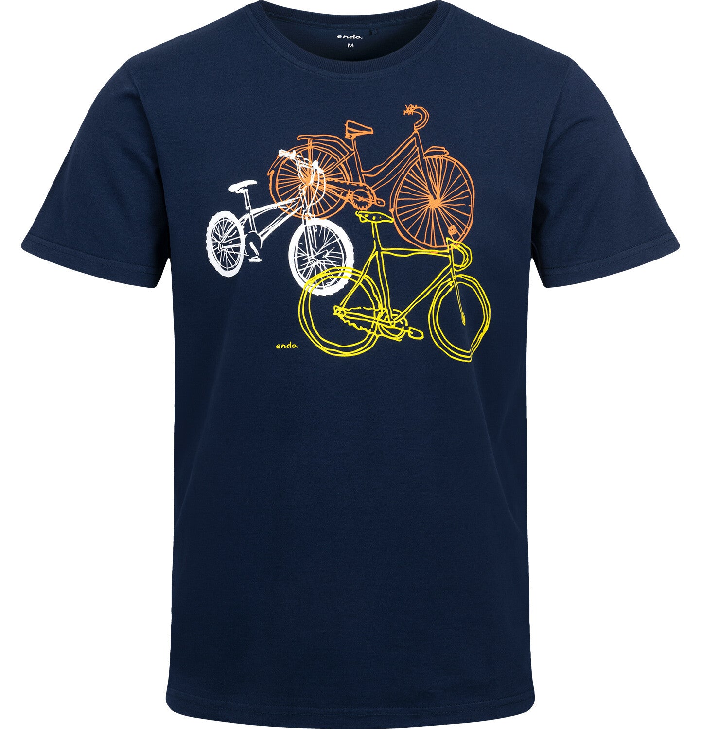 Men's short-sleeved bicycle t-shirt, navy blue