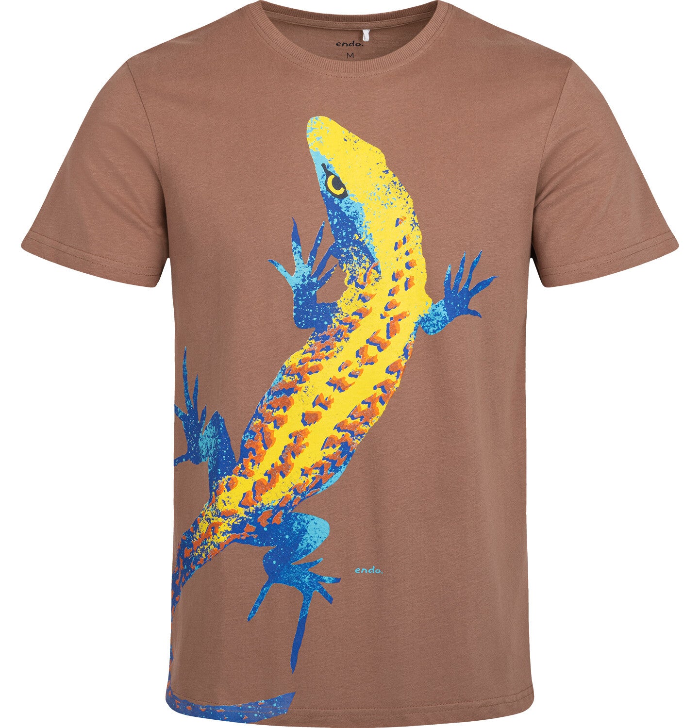 Men's short-sleeved lizard t-shirt, brown