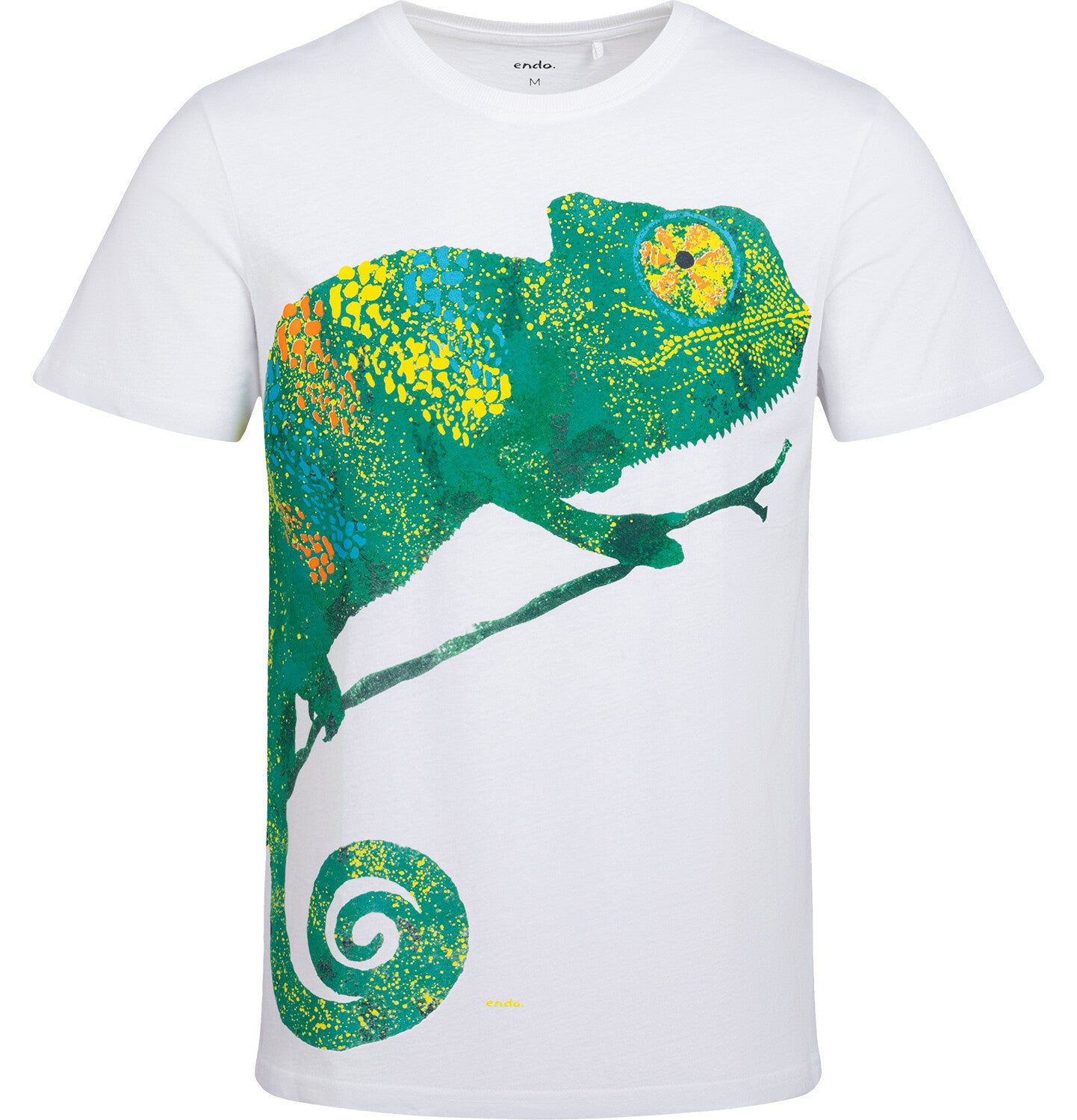 Men's short-sleeved chameleon t-shirt, white