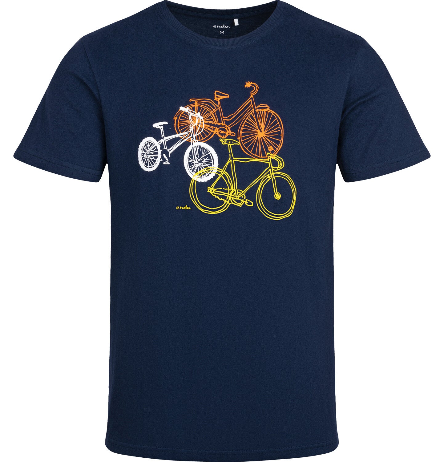 Men's short-sleeved cycling t-shirt, navy blue
