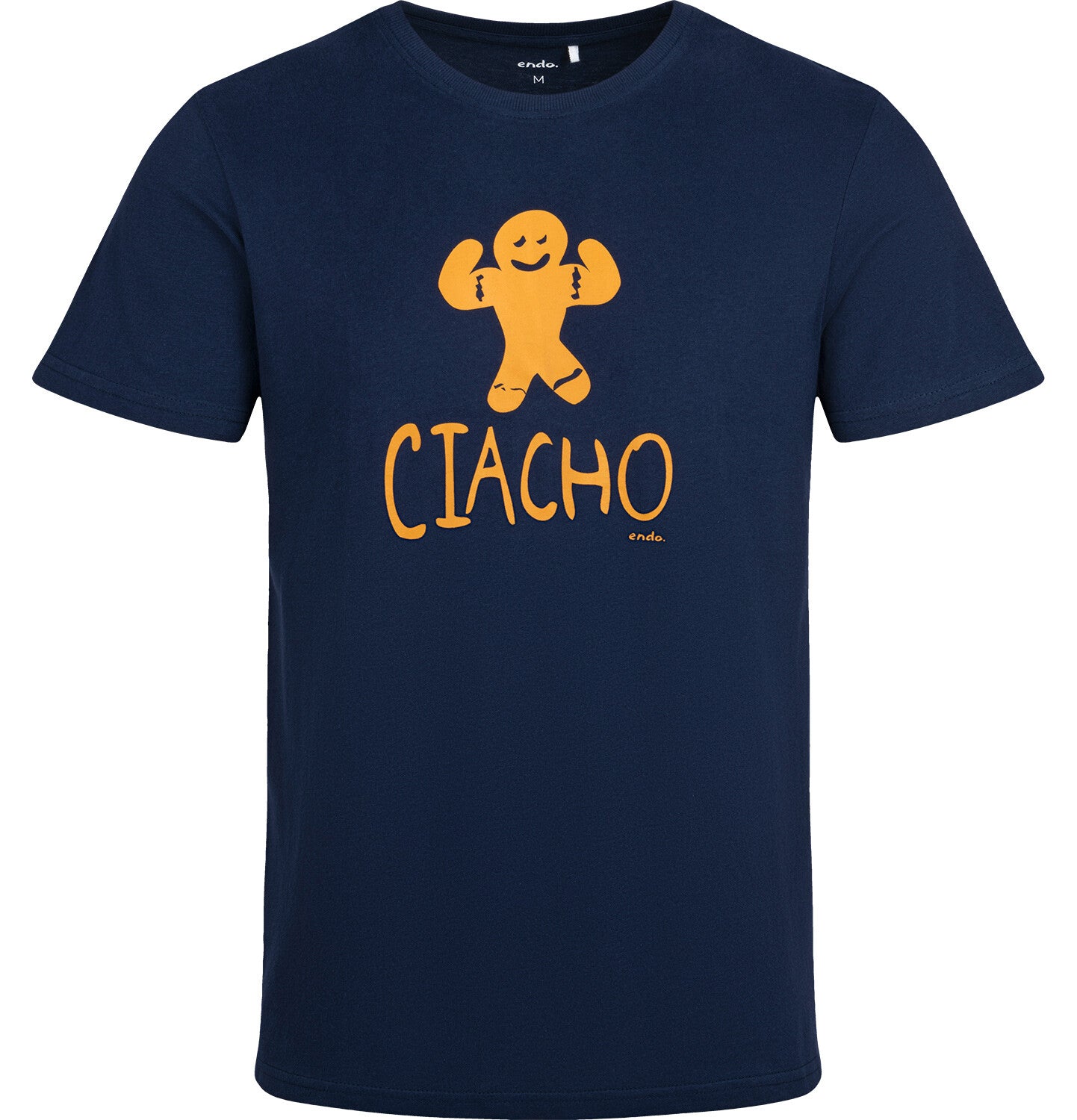 Men's short-sleeved t-shirt with the inscription "CIACHO", navy blue