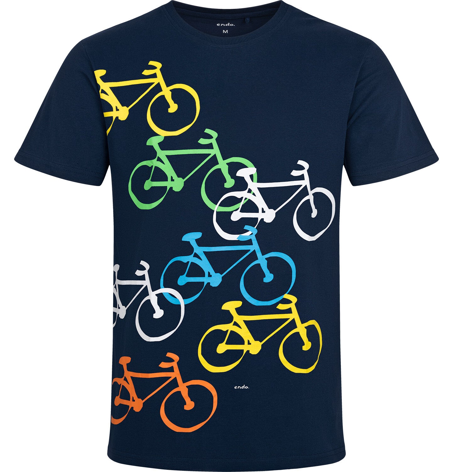 Men's short-sleeved cycling t-shirt, navy blue