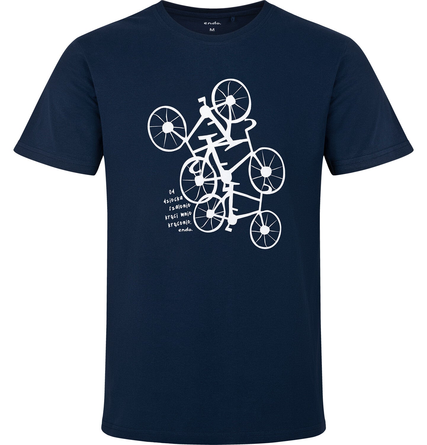 Men's short-sleeved bicycle t-shirt, navy blue
