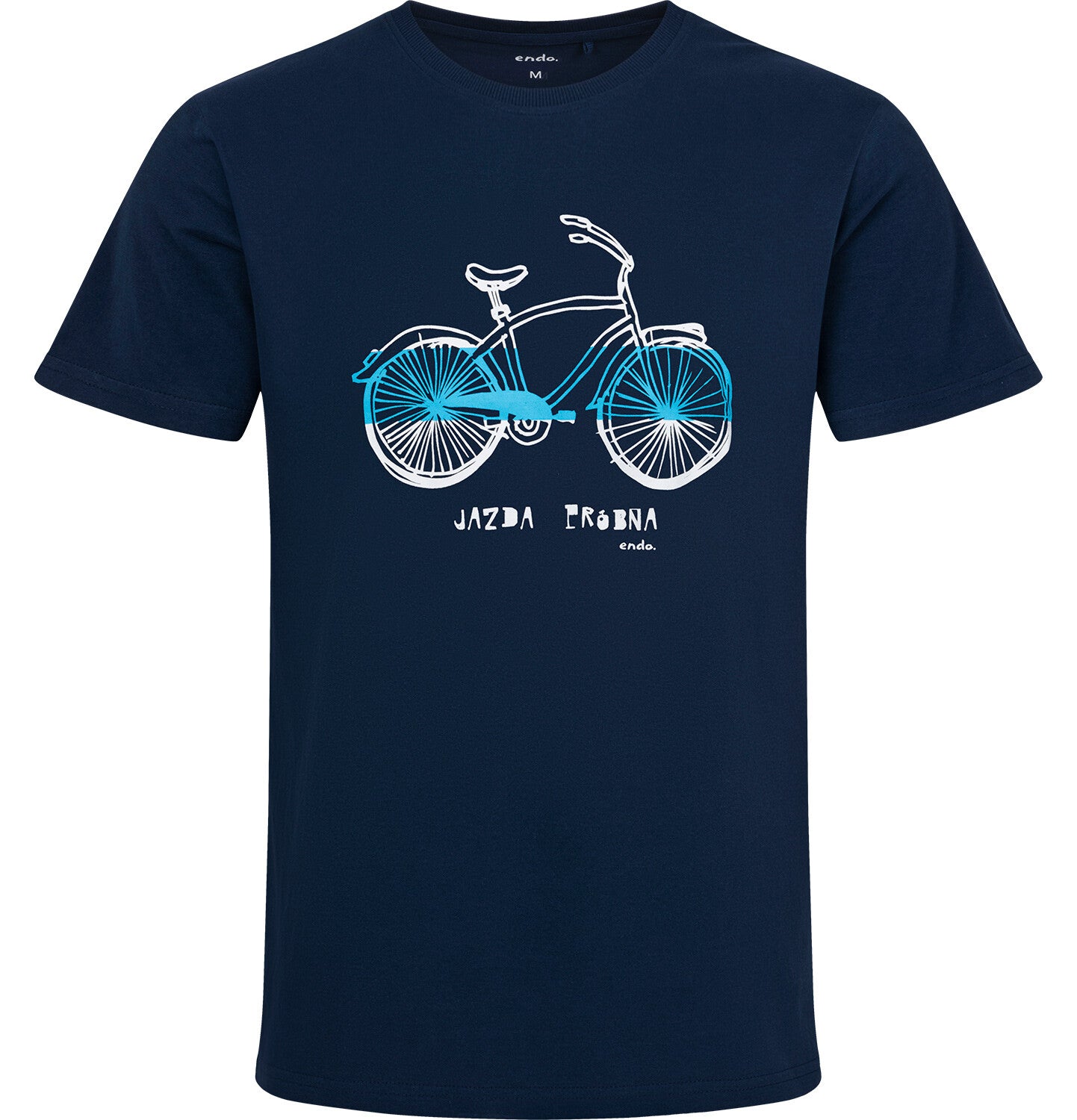 Men's short-sleeved cycling t-shirt, navy blue