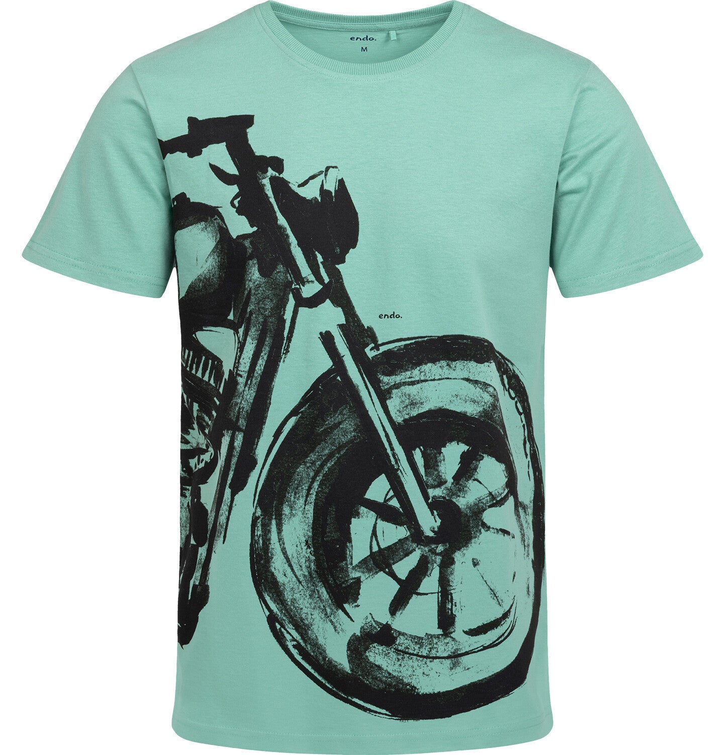 Men's short-sleeved motorcycle t-shirt, green