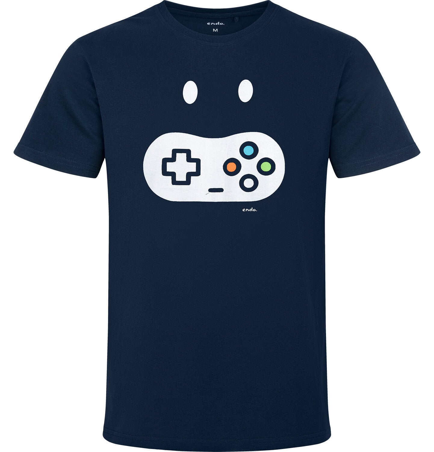 Men's short-sleeved gaming t-shirt, navy blue