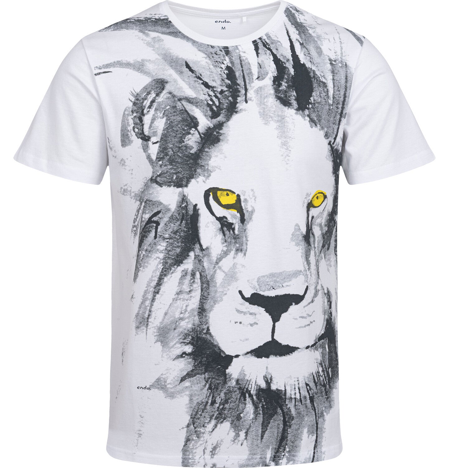 Men's short-sleeved lion t-shirt, gray