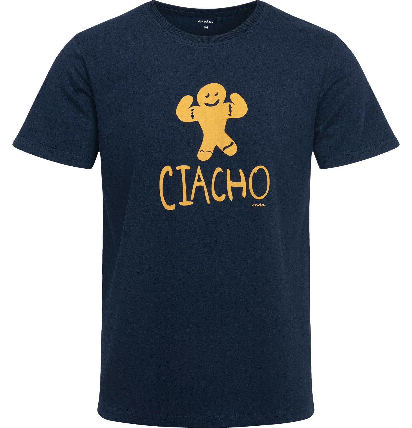 Men's short-sleeved t-shirt with the inscription "CIACHO", navy blue