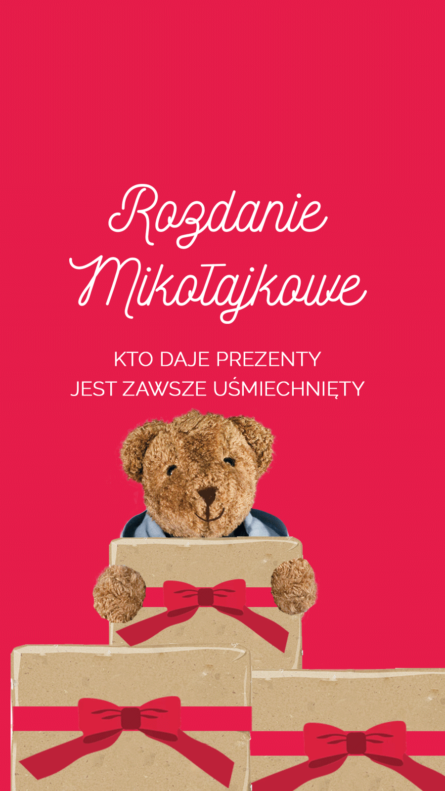 Grafika z misiem endo informująca o rozdaniu na instagramie.