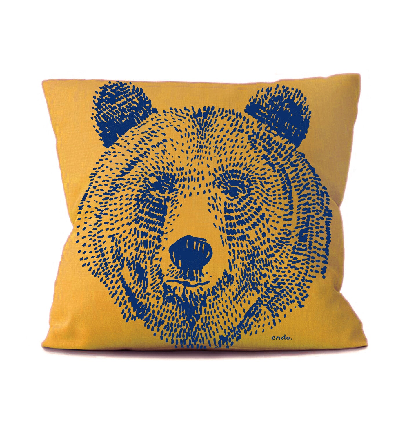 Bear pillow, yellow