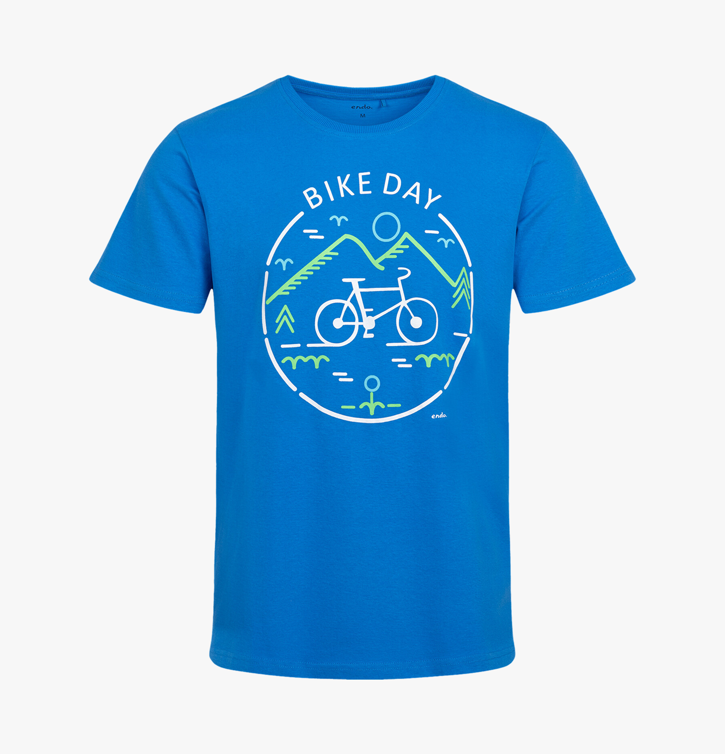Men's short-sleeved t-shirt with a bicycle