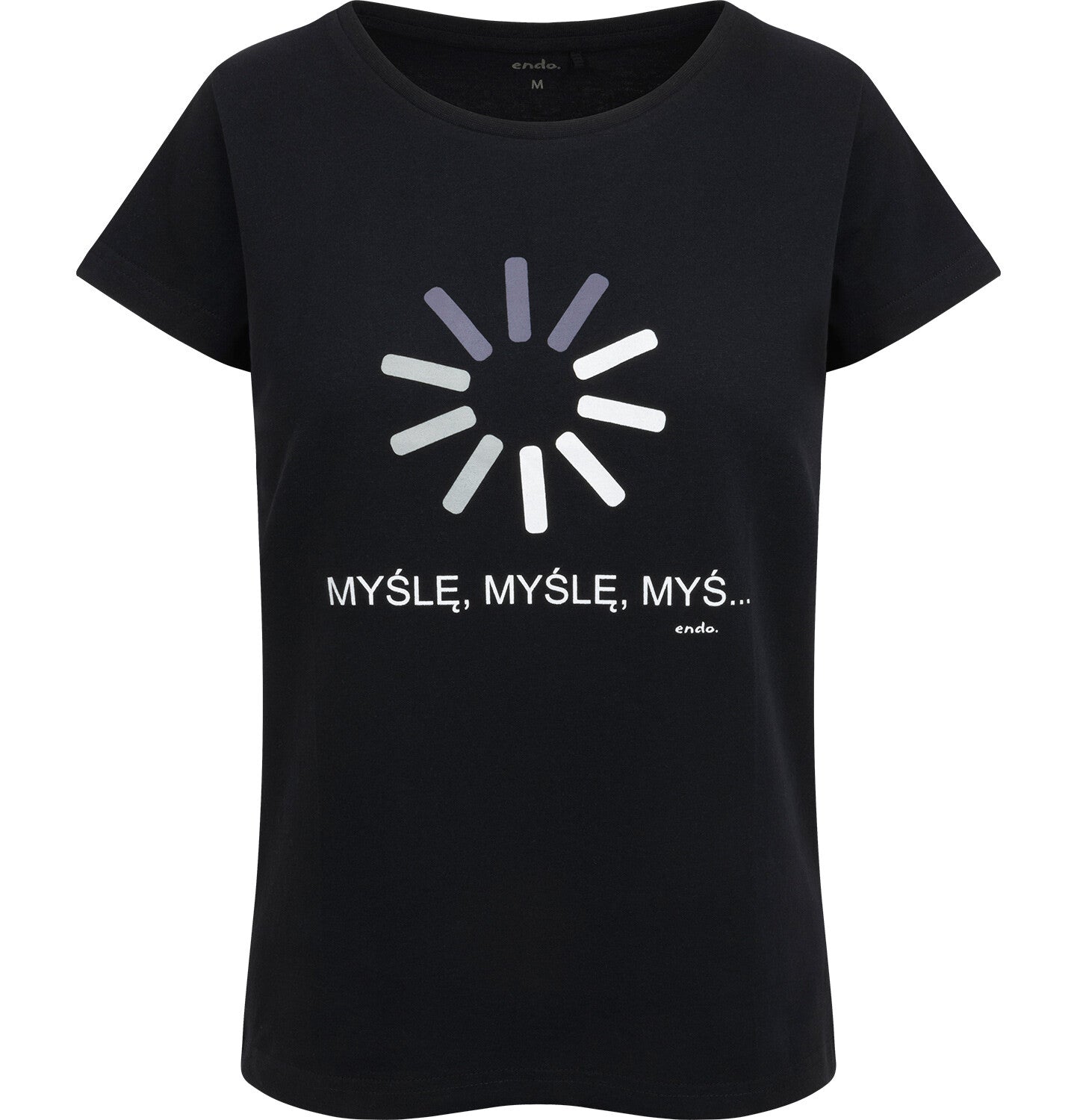 Women's digital print t-shirt, black