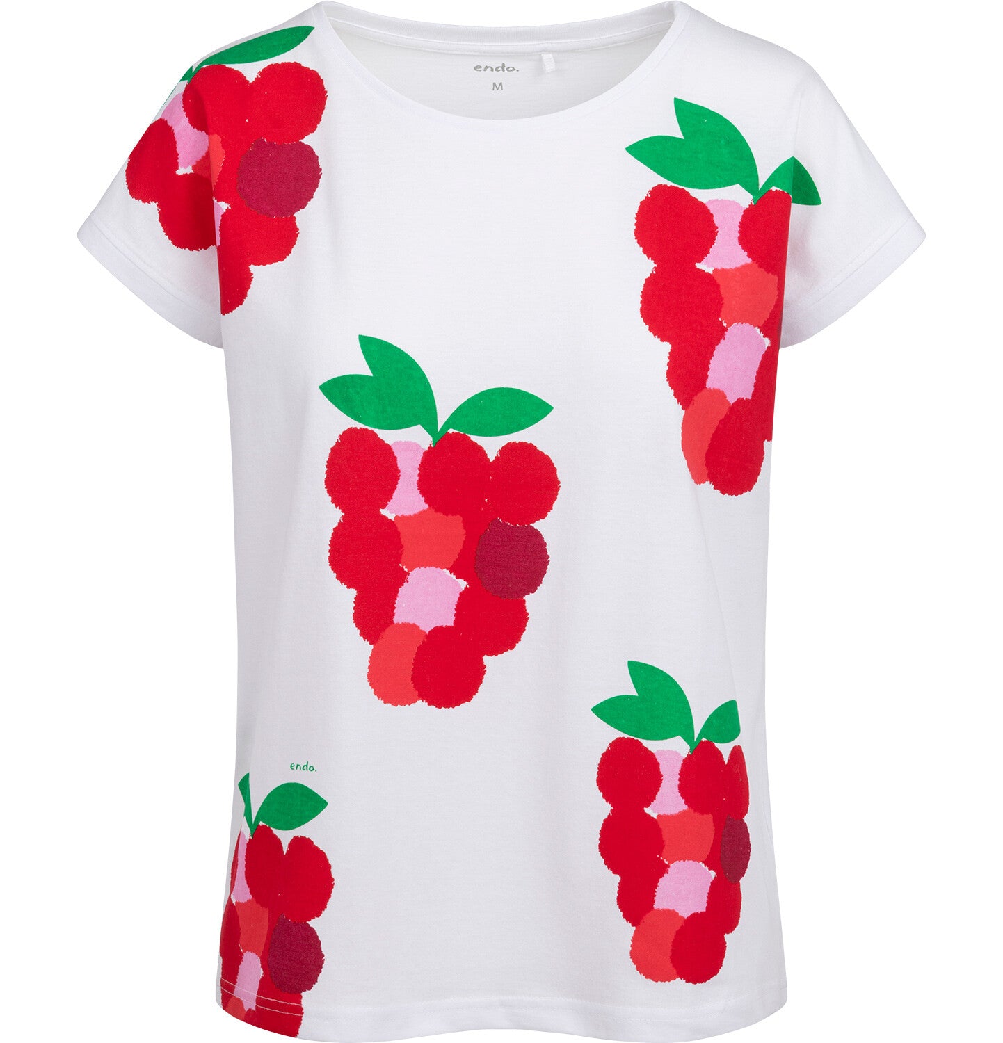 Women's short-sleeved raspberry t-shirt, white