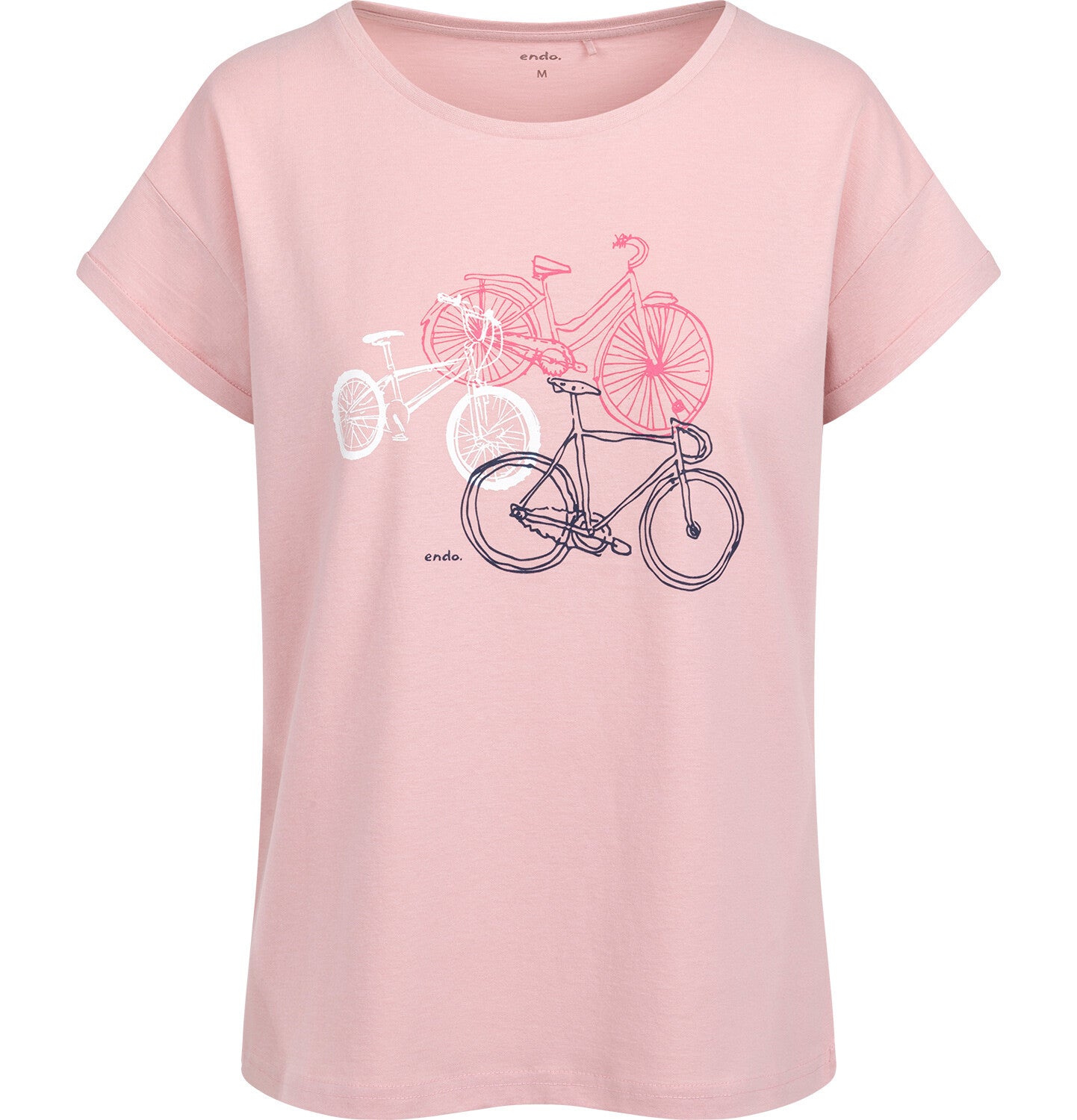 Women's short-sleeved bicycle t-shirt, pink